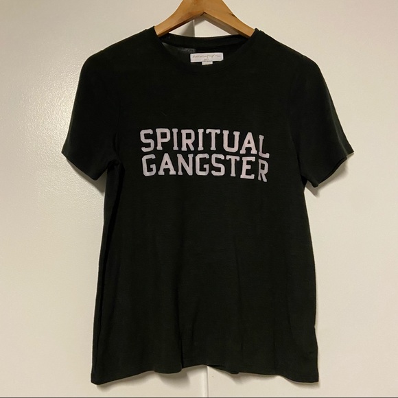 Spiritual Gangster Tops - Spiritual gangster black graphic T-shirt Size Small